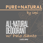 Palo Santo All Natural Deodorant