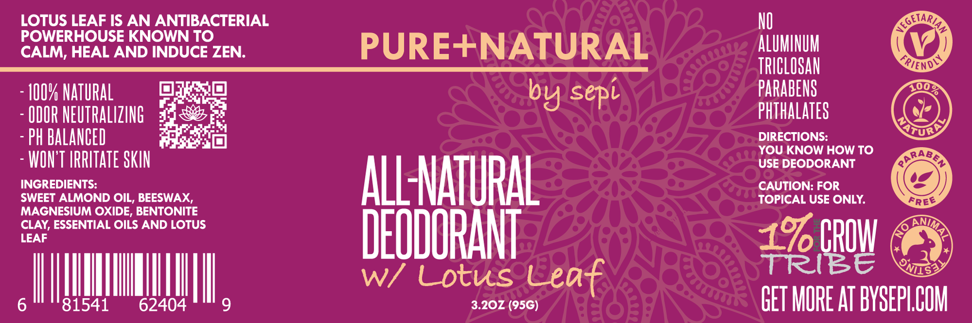 Lotus Leaf All-Natural Deodorant